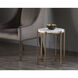 Solana 21 X 17 inch White / Antique Brass End Table